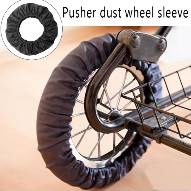 2xUniversal Dust-Proof Wheel Cover Protector Baby Stroller Pram Wheel Cover Cart