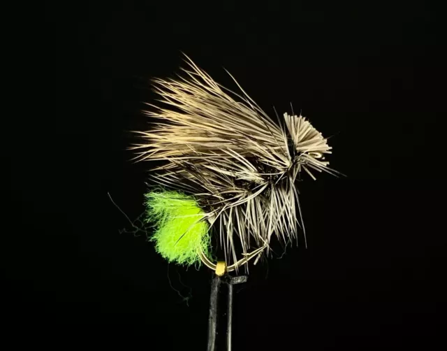 6 Elk Hair Caddis Hot Butt  Dry Fly Fishing Flies - Sizes #12, #14, #16