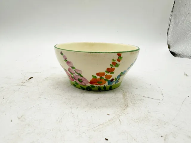 Vintage Small Sugar Bowl Art Deco Floral Pattern Ceramic Pottery