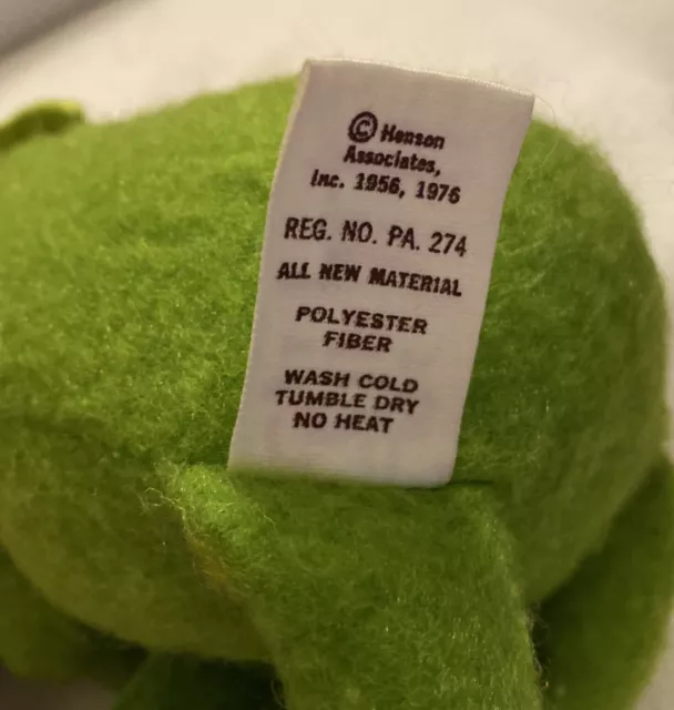 Kermit the Frog Fisher Price 850 Jim Henson Muppets Doll Plush 1976 VINTAGE 12