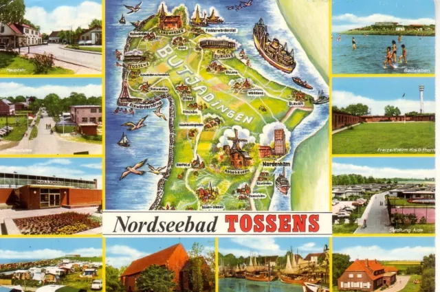 Postcard: North Sea Bath TOXENS, 1979 stamped