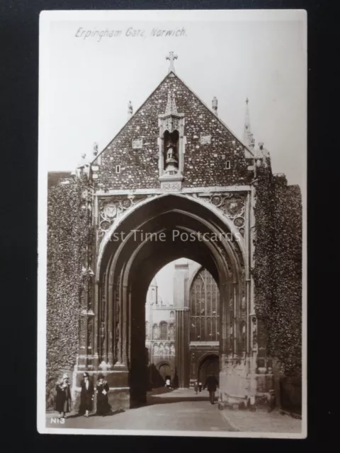Norfolk NORWICH Erpingham Gate - Old RP Postcard