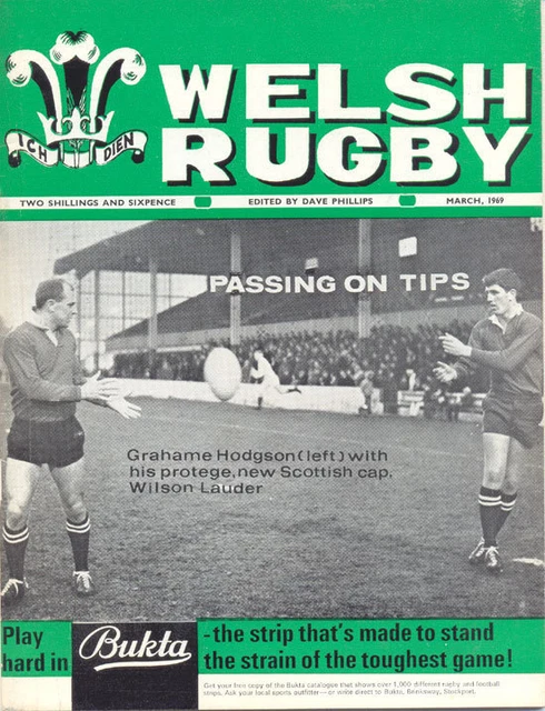 Treherbert Rfc WELSH RUGBY MAGAZINE March 1969 Pembrokeshire Taibach East Glamorgan ...
