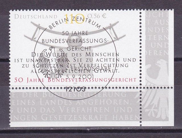 BRD   Jahrgang  2001      Mi.Nr. 2214  UER rechts und mit  ESST Berlin