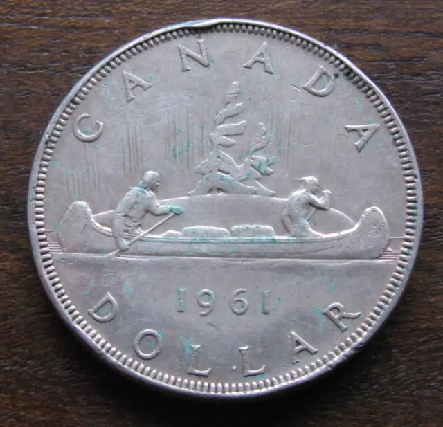 Zaldi2010 . Canada , 1 Dollar De 1961 . Plata