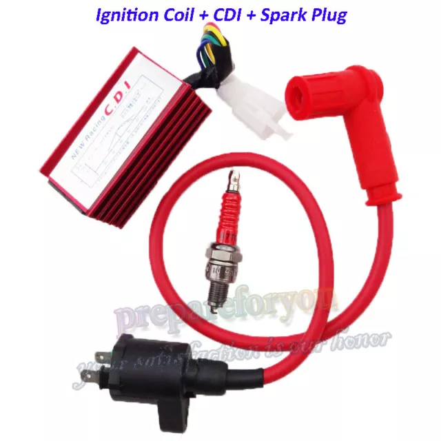 Racing Ignition Coil CDI Spark Plug For 50 70 90cc 110cc 125cc 140cc 150cc 160cc