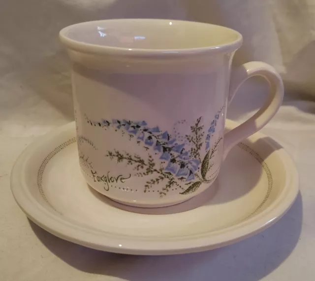 Biltons Staffordshire Cup and Saucer Foxglove Tableware