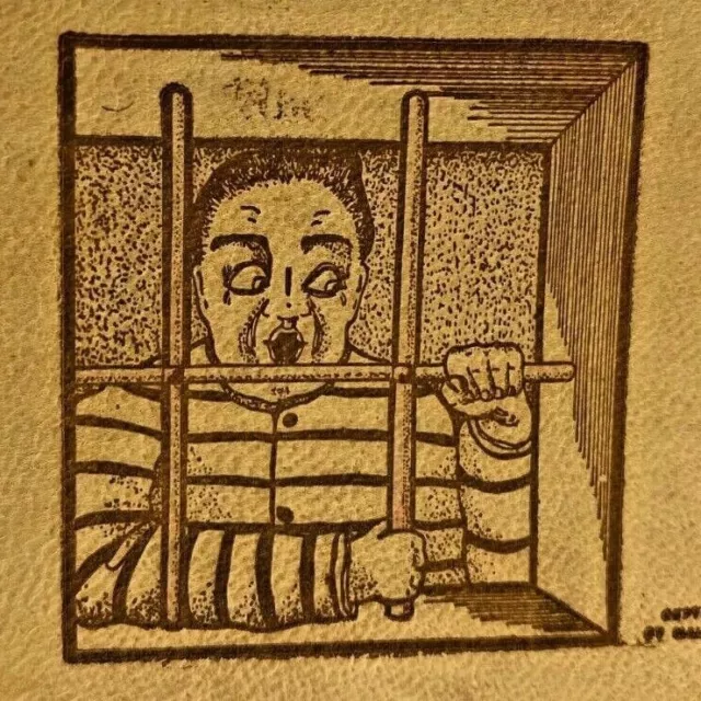 1900s Will Leave Break Out Prison As Soon As I Can Humor Funny Leather Postcard