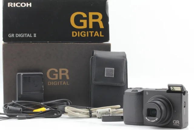 ALL Works! 【MINT in Box】 Ricoh GR Digital II 10.1MP Black Compact Camera Japan