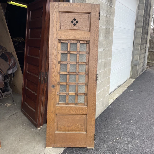 Bova 100 unique antique oak carved door 27.25 x 80 x 1 3/8
