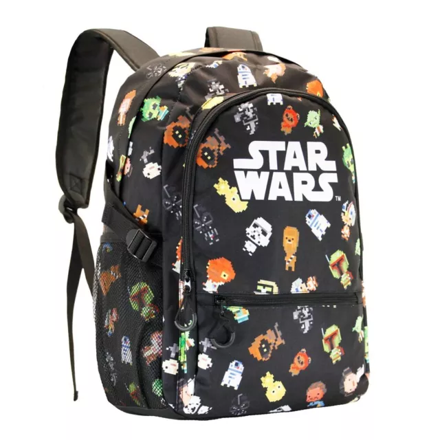 Zaino Scuola Tondo Americano Star Wars Scomparto Superiore con Zip Karactermania 3