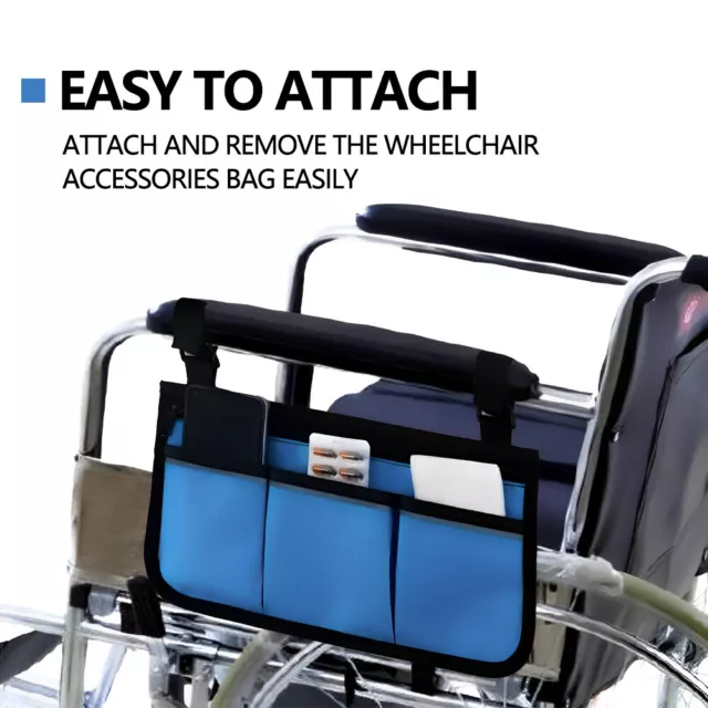 Foldable With Zipper For Elderly Wheelchair Side Bag Multi Pockets Wallet Phones
