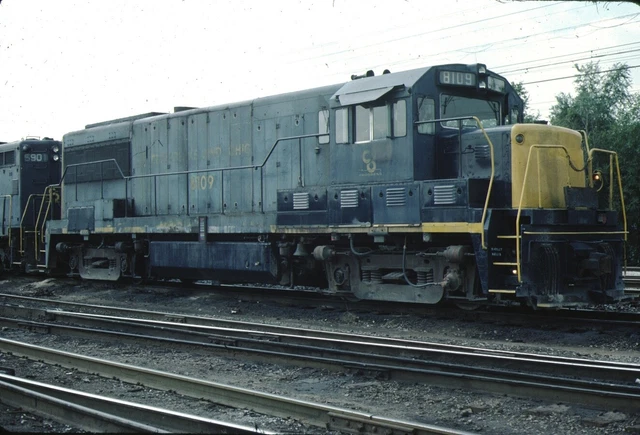 C&O Chesapeake & Ohio GE U25B Kodachrome original Kodak Slide