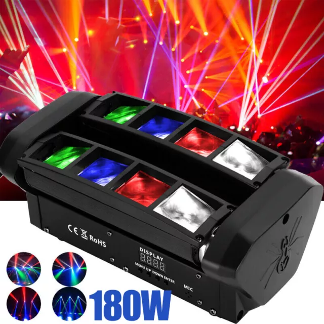 RGBW 180W Beam Moving Head DMX Strobe Stage Light Disco Party DJ Light Effect