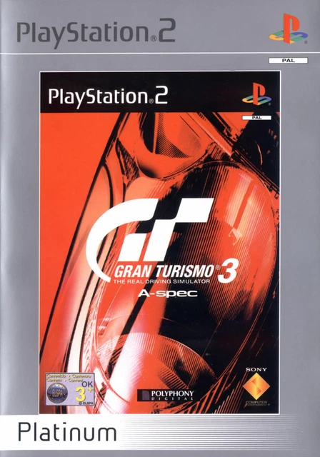 Sony PlayStation 2 PS2 Gran Turismo 3 A-spec Platinum UK PAL Game *No Manual #D