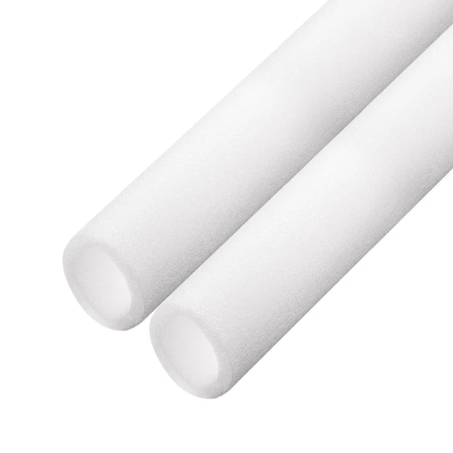 2 confezioni tubo in schiuma 3,28 piedi lunghezza 1,57 pollici ID 2,36 pollici OD copertura tubo bianco