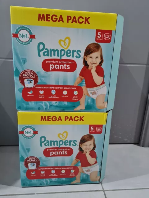 Lot 136 couches Pampers PREMIUM PROTECTION PANTS taille 5 (12-17 kg)