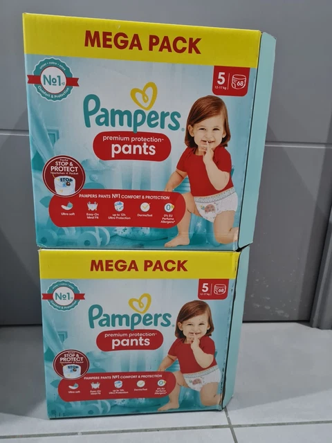 2 cartons couches pampers premium pants taille 5 - Pampers