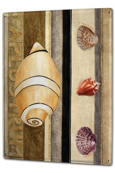 Plaque émaillée XXL Maison Pêcheur Espèces de mollusque La Pêche Sportive Haute
