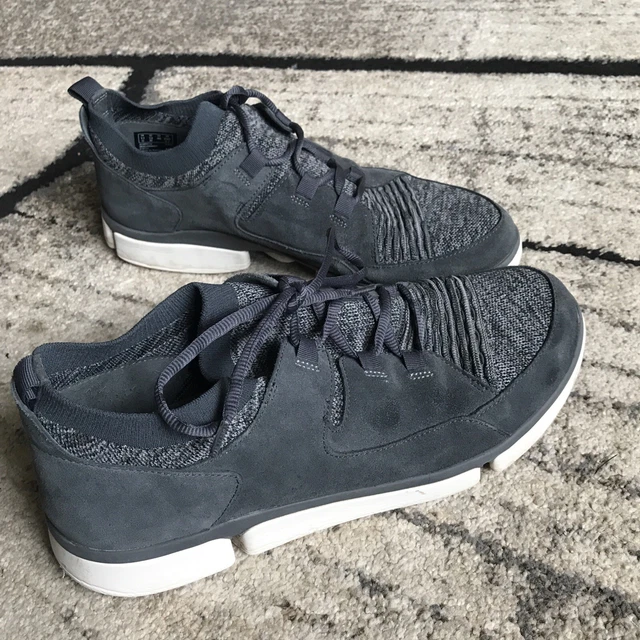 CLARKS TRI VERVE Free Dark Grey Combi Suede Men s Trainers UK Size 11 9.90 PicClick UK