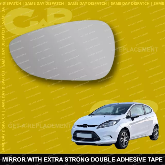 For Ford Fiesta wing mirror glass 08-17 Left Passenger side Spherical