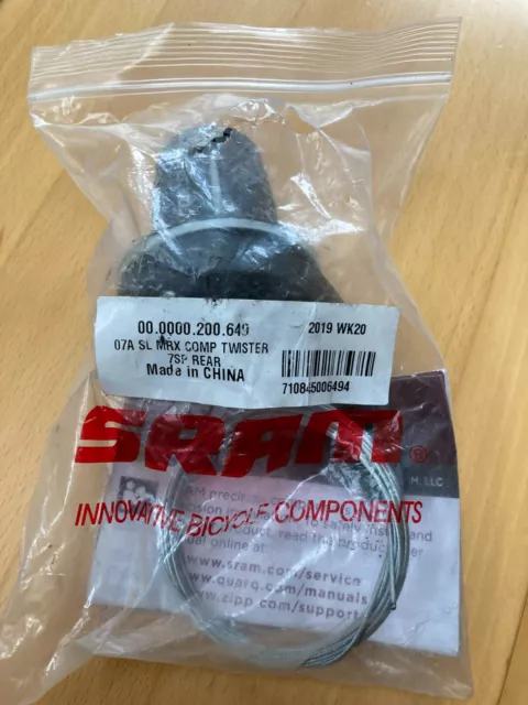 SRAM Gripshift MRX Comp 7 Speed Twist Grip Shifters Gear Lever and Cable - NEW