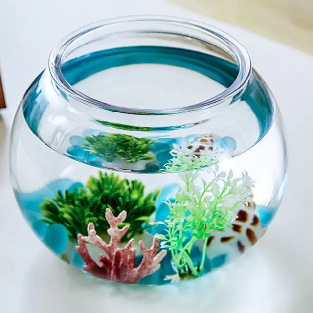 round fish bowl Tank Fish Tank Goldfish Tank Goldfish Bowl Fishbowl Plastic 2