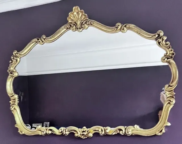 Large Vintage Gold Framed Rococo Mirror