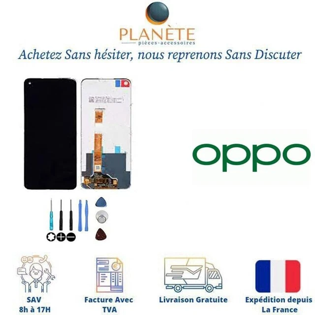 Écran LCD + Vitre Tactile Complet Noir Pour Oppo A72 - Neuf - Remplacement Réparation