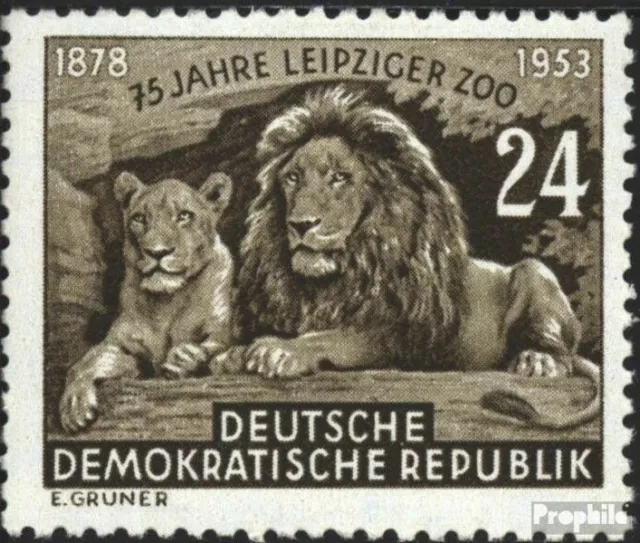 DDR 397 (édition complète) neuf 1953 75 Années Leipzig Zoo