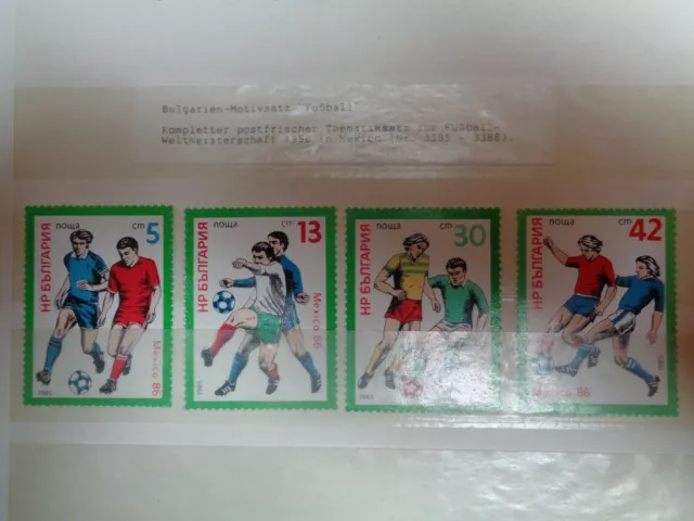 Bulgarien 1986  Briefmarken Motivsatz Fussball Wm Mexico 1986 Postfrisch