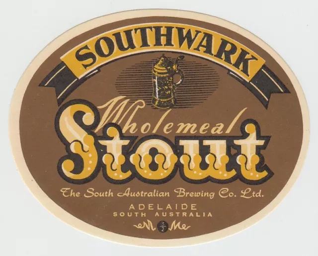Old Sa Southwark Stout Beer Label