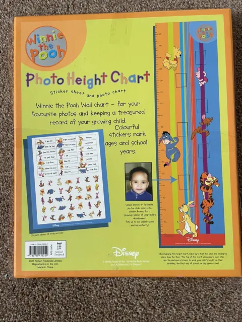 Disney Winnie The Pooh Photo Height Chart With Sticker Sheet