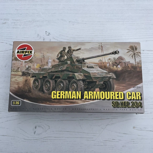 AIRFIX A01311 GERMAN Armoured Car SD.KFZ.234 Model Kit Scale 176 EUR