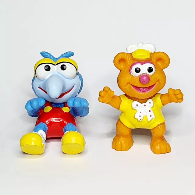 Lot 2 Figurines PVC The Muppet Show Henson Ha! Ancien Ex État Fozzie Gonzo 1986