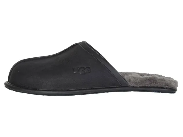 UGG Men's SCUFF Casual Comfort Leather Slip On Slippers BLACK 1108192