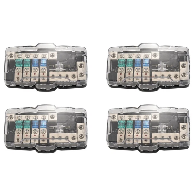 4x Supporto Fusibile Multifunzionale LED Auto Audio Stereo ANL Distribuzione 0 C2C1