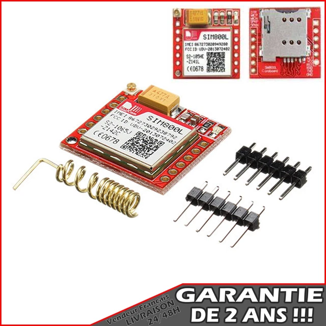MODULE SIM800L CARTE Sim Gsm Gprs Quadri-Bande Antenne Arduino ...