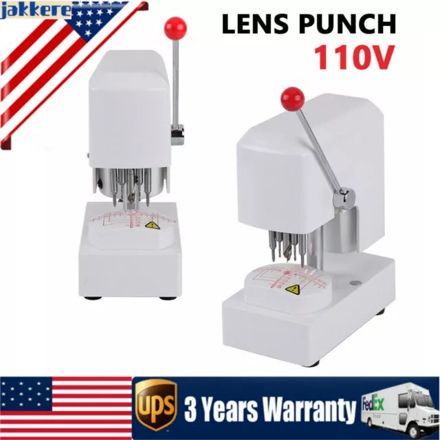 110V Eyeglass Lens Puncher Driller Optical Equipment Lens Driling Machine NEW