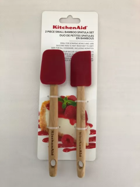 New KitchenAid Set of Five Empire Red Spatulas (Color: HERA)