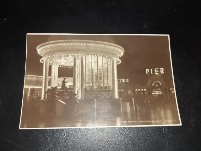 The Bandstand & Pier By Night, HASTINGS, Sussex, RP