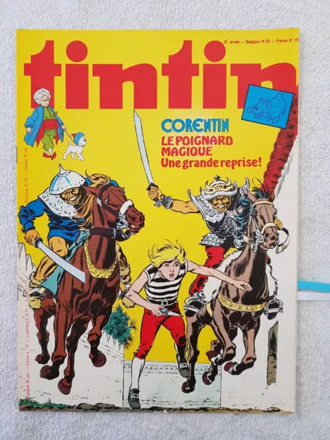 Tintin N°170 8/12/1978 Corentin Chick Bill Tintin Story Le Lotus Bleu Sheila