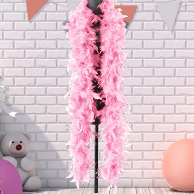 Fancy Dress Colorful Feather Scarf Lifeful for Fancy Dress Crafts (Pink)