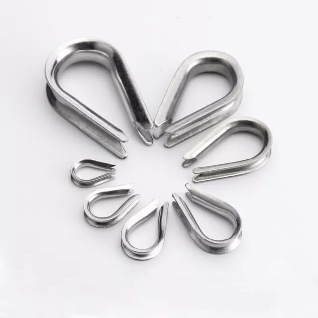 Thimble Wire Rope Clamp Grips 304 Stainless Steel 2mm 3mm 4mm 5mm 6mm 8mm 10mm