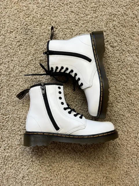 Dr Martens Junior 1460 Boots White Leather BRAND NEW