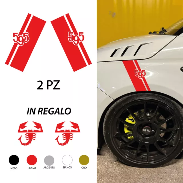 Adesivo per auto Fiat 500 LOGO Abarth 595 scorpione tuning fiancata fasce cofano