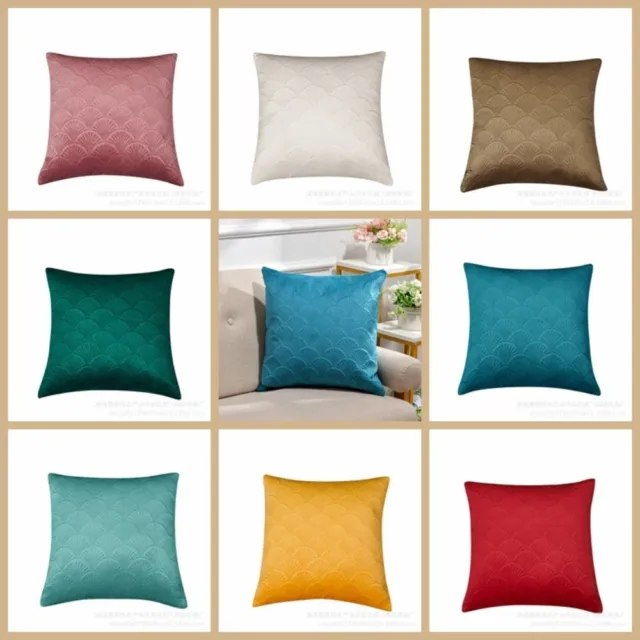 Soft Cushion Cover Shell Pattern Throw Pillow Cover Velvet Pillow Case  Home