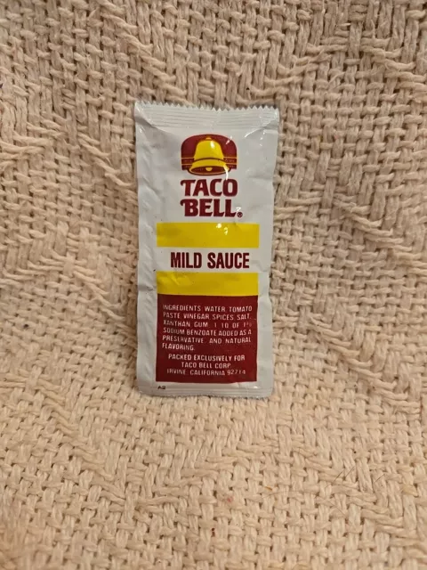 Vintage Taco Bell Mild Sauce Packet Retro Fast-Food 1985-1992