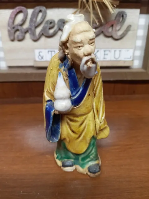 Small Antique Chinese ceramic figurine Mud Man Shi Wan 1890-1919