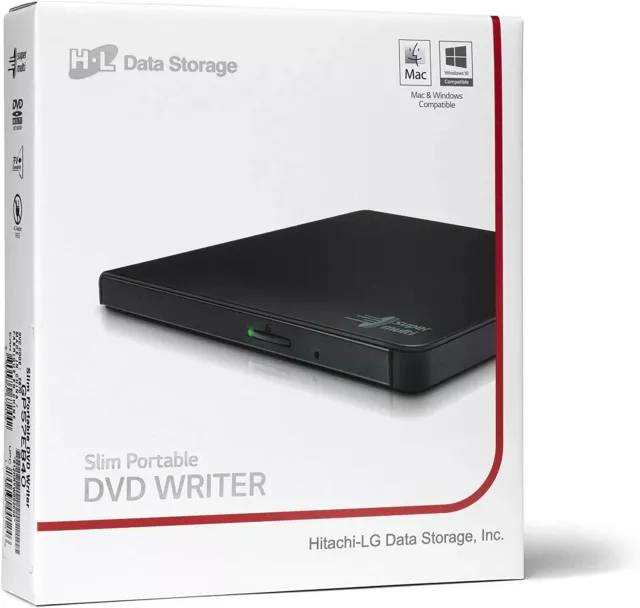 Masterizzatore Dvd esterno LG-HITACHI DVD-RW Slim PORTATILE GP57EB40 NERO USB